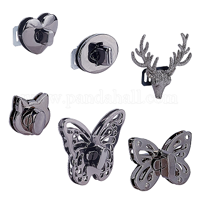 6 комплект 6 стилей аксессуаров для замков из цинкового сплава&nbsp;FIND-PH0002-24B-1