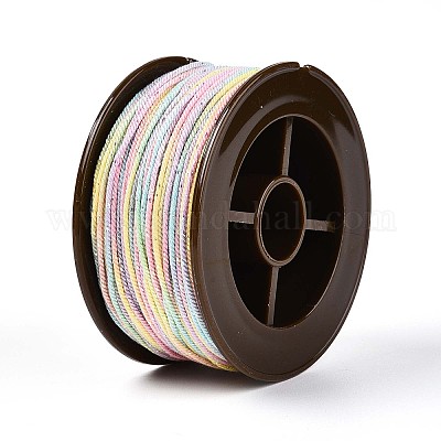 27 м сегментно окрашенные круглые полиэфирные витые шнуры OCOR-N009-02A-14-1