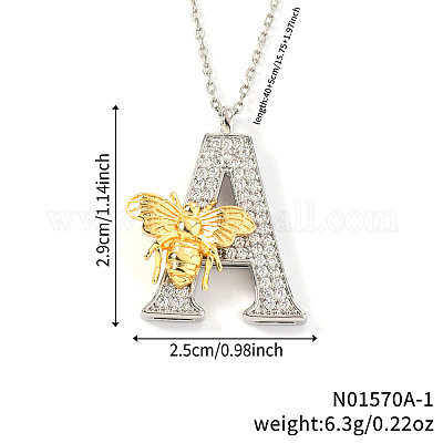 Подвеска в виде пчелы с микропаве из прозрачного кубического циркония в виде микрофибры&nbsp;FS-WGF5E80-01-1