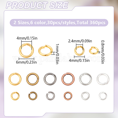 360 шт. 12 стиля открытых соединительных колец KK-LP0001-34-1