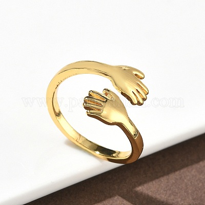 Messing Manschettenringe&nbsp;RJEW-D341-03G-1