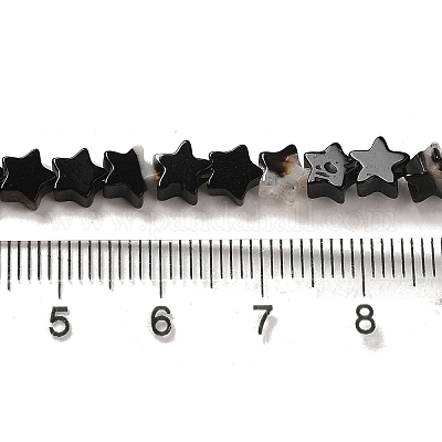 Нити бусин из натурального черного агата G-G085-B42-02-1