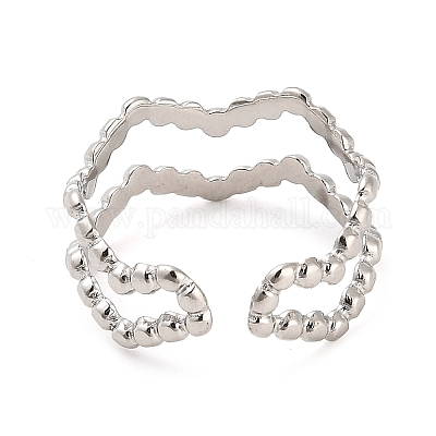 Кольцо-манжета из нержавеющей стали 304 RJEW-F160-06P-1