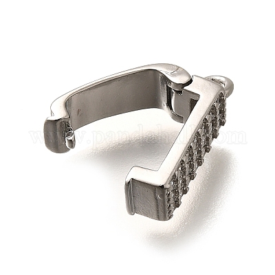 Застежки-кнопки из латуни с микропаве из прозрачного кубического циркония KK-U055-16P-1