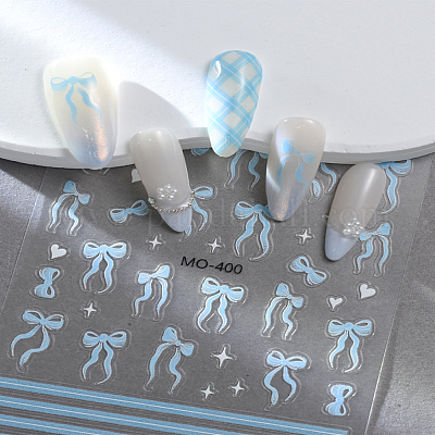 5 лист 5-х цветных самоклеящихся наклеек-бантов для дизайна ногтей&nbsp;MRMJ-LP0002-04-1