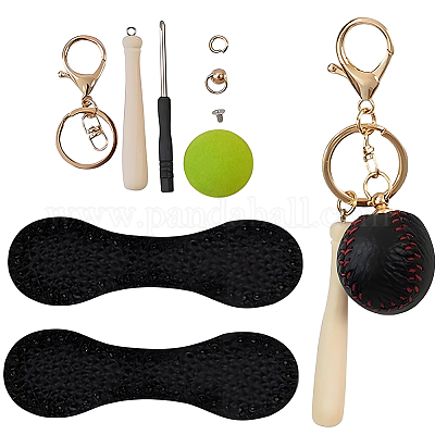 Наборы для самостоятельного изготовления кожаных брелоков AJEW-WH20020-345G-15-1