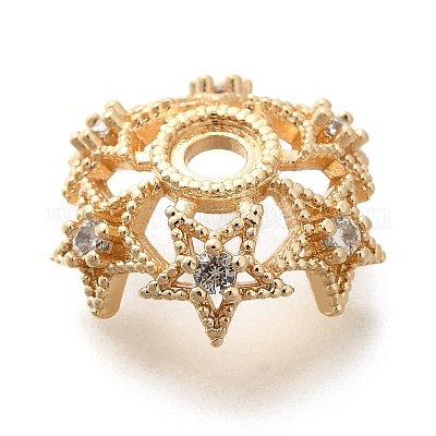 Покрытие стойки латунь микро паве прозрачные колпачки из кубического циркония KK-H508-25B-KCG-1