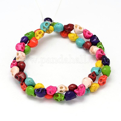 Окрашенные синтетические бирюзовые бусины&nbsp;X-G-M145-07-A-1