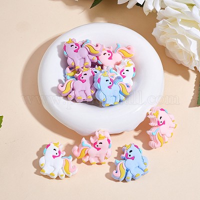 12шт 4 цвета силиконовые бусины JX763A-1