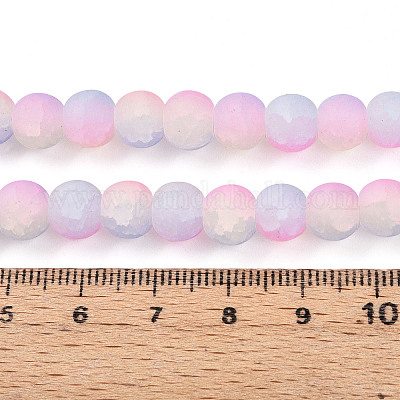 Стеклянные бусины кракле GLAA-N009-8mm-04-1