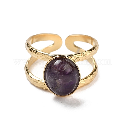 Ионное покрытие (ip) 304 нержавеющая сталь открытые манжетные кольца RJEW-F167-04G-02-1