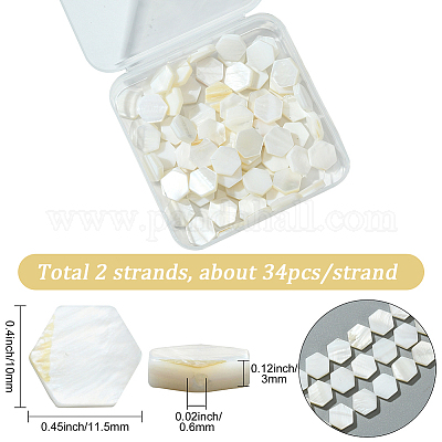 2 нить бусин из натуральных пресноводных ракушек SSHEL-SC0001-36C-1