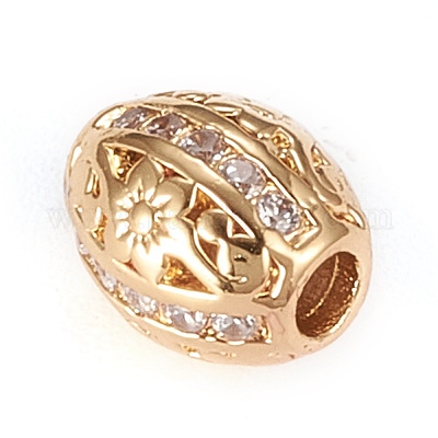 Латунные микропаве из прозрачного кубического циркония KK-K243-04G-1