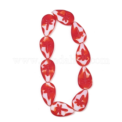 Чешские прессованные стеклянные бусины GLAA-I061-15-1