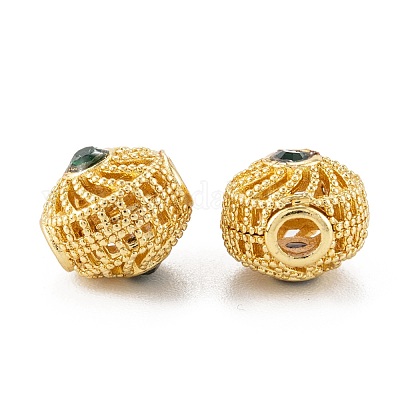Латунные микро проложить кубического циркония бусы ZIRC-P088-08G-1