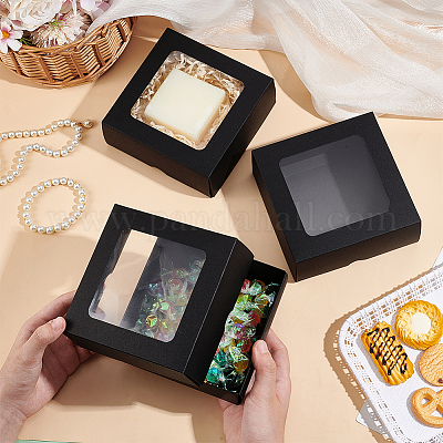 Квадратные подарочные коробки для хранения крафт-бумаги CON-WH0095-100C-02-1