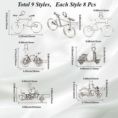 72шт 9 стиля подвески из сплава в тибетском стиле TIBEP-SC0003-26-1