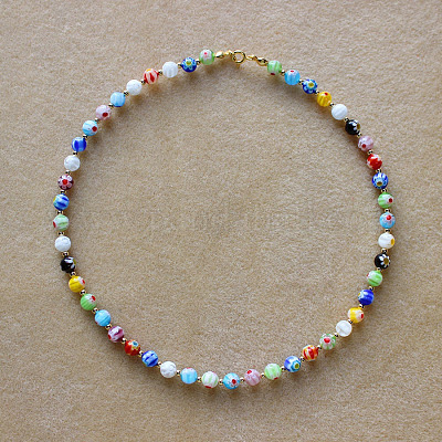 Круглые бусины-лэмпворк ручной работы с изображением сглаза FS-WG5DF68-01-1