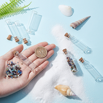 12 шт. стеклянная банка стеклянные бутылки контейнеры для бисера AJEW-PH0003-17-1