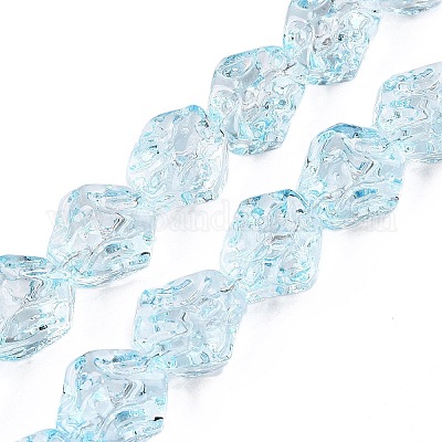 Chapelets de perles en verre électroplaqué&nbsp;EGLA-N012-08H-1