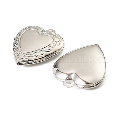 Подвески-медальоны в форме сердца из латуни KK-A276-13P-1