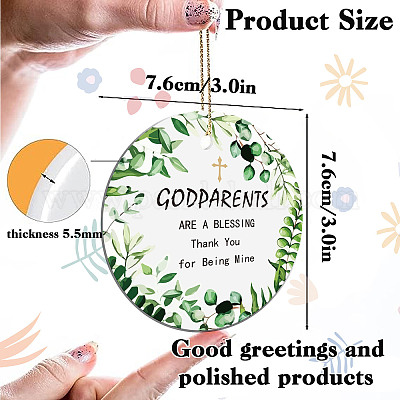 Подвесные украшения из печатного фарфора HJEW-WH0057-002-1