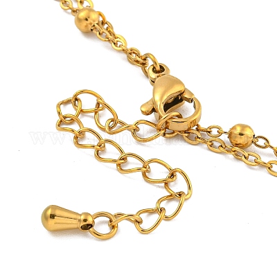 Браслеты на ногу из нержавеющей стали 304 boho с эмалью AJEW-P125-01F-G-1