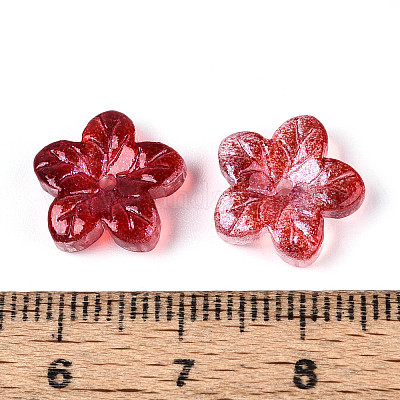 Выпечка расписные прозрачные стеклянные бусины DGLA-N014-08A-05-1