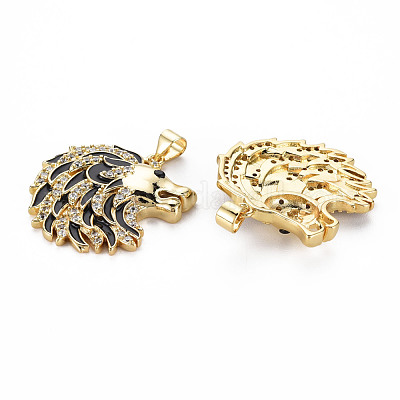 Латунные микропаве прозрачные подвески с фианитом ZIRC-N039-197-NF-1