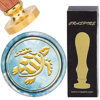 Латунные восковые печати с деревянной ручкой AJEW-WH0412-0327-1