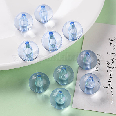 Прозрачные акриловые бусины X-MACR-S370-A16mm-749-1