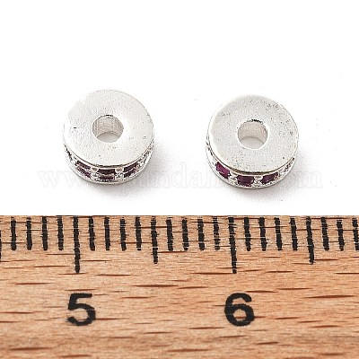 Латунные микро проложить кубического циркония бусы KK-R216-14S-01-1