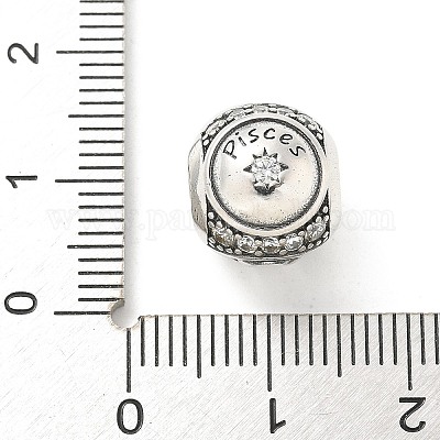 Латунные прозрачные фианиты европейские бусины FIND-M049-01AS-05-1