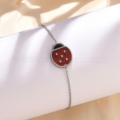 Браслеты с подвесками из нержавеющей стали 304 для женщин BJEW-U024-02P-1