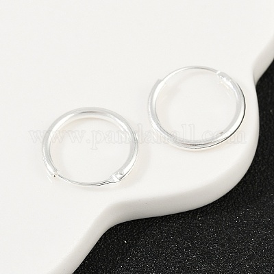 Латунные серьги обруча EJEW-F378-02S-1