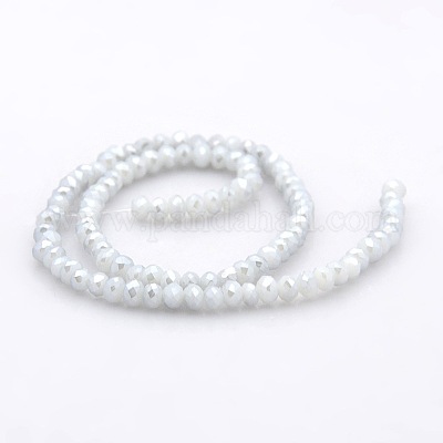 Жемчужный блеск ограненный жемчуг имитация нефрита стеклянные бусы пряди GLAA-A024B-PL02-1