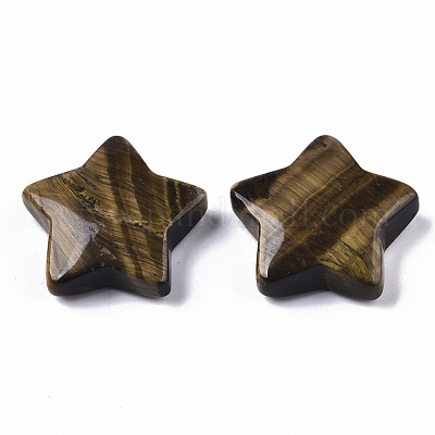 Натуральные камни для беспокойства в форме звезды тигрового глаза G-T132-002A-08-1