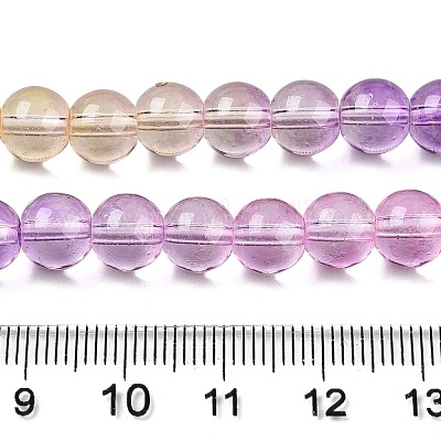 Выпечка расписные прозрачные стеклянные бусины X-DGLA-M001-8mm-09-1