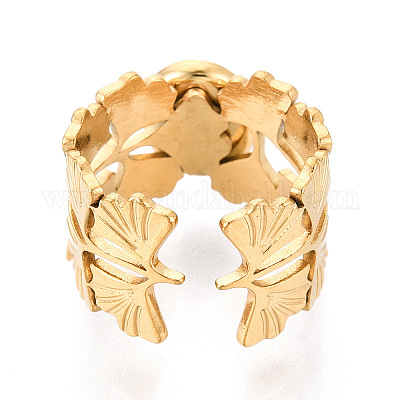 Лист гинкго 304 нержавеющая сталь манжета компоненты кольца STAS-T066-57G-1