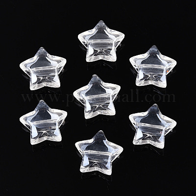 Прозрачные акриловые бусины TACR-T028-63B-1