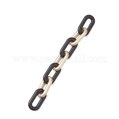 CCBプラスチック製ハンドメイドアズキチェーン6個  オーバル  ミックスカラー  20.5x10.5x3mm&nbsp;AJEW-JB01357-1