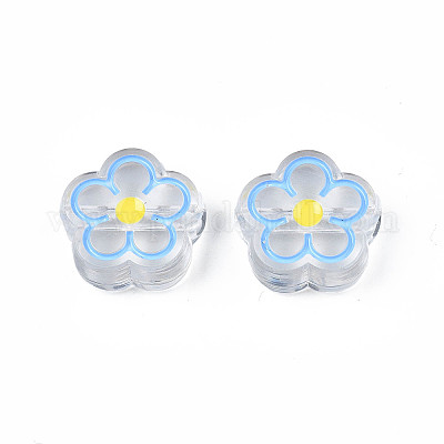 Прозрачные акриловые бусины X-ACRC-S039-03-1