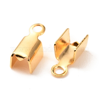 Cheap 50pcs/lot Stainless Steel Gold Plated Connector Clasp Crimp