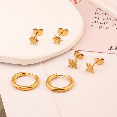 3 пара серег из нержавеющей стали 304 WA0688-1