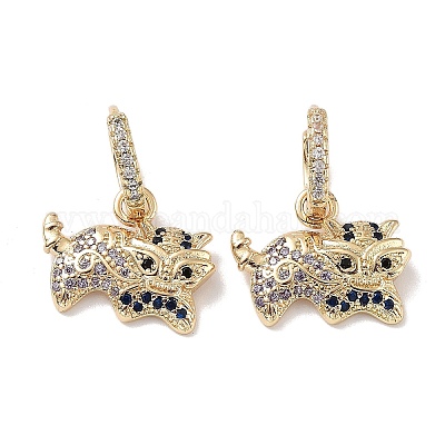 Серьги-кольца из настоящей позолоченной латуни 18 карат EJEW-L269-028G-03-1