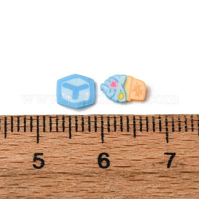 Кабошоны из полимерной глины ручной работы и пластиковые бусины для изготовления фурнитуры для бижутерии своими руками CLAY-B007-04I-1