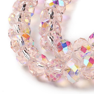 Прозрачные гальванические бусины с цветным покрытием ab EGLA-H104-06B-1