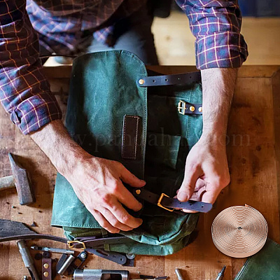 Мягкий плоский шнур из искусственной кожи&nbsp;LC-WH0006-03C-03-1