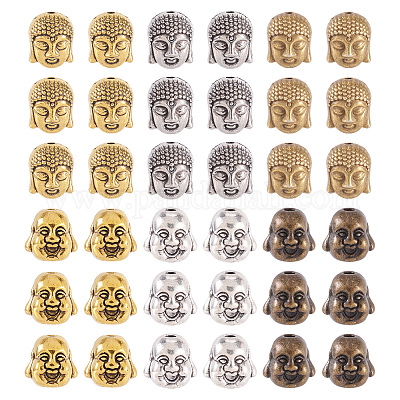 Сплавочные овальные бусины тибетского стиля  TIBEB-CD0001-03-1