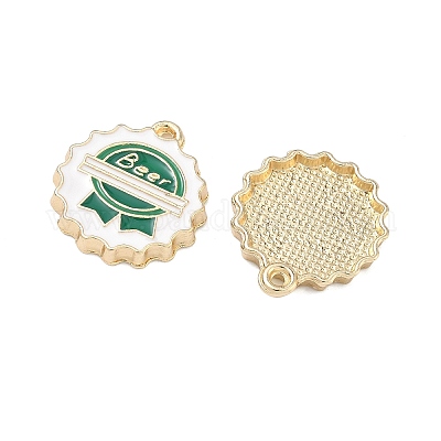 Pendentifs d'émail en alliage&nbsp;FIND-H020-01A-G-1